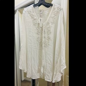 Beautiful white top with gorgeous beading